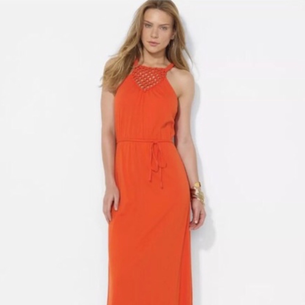 Lauren Ralph Lauren macrame maxi dress